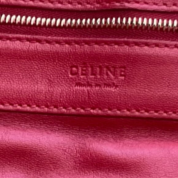 Celine Vertical HIPPO Horizontal Cabas bi-color Tote Red Brown - Picture 15 of 16